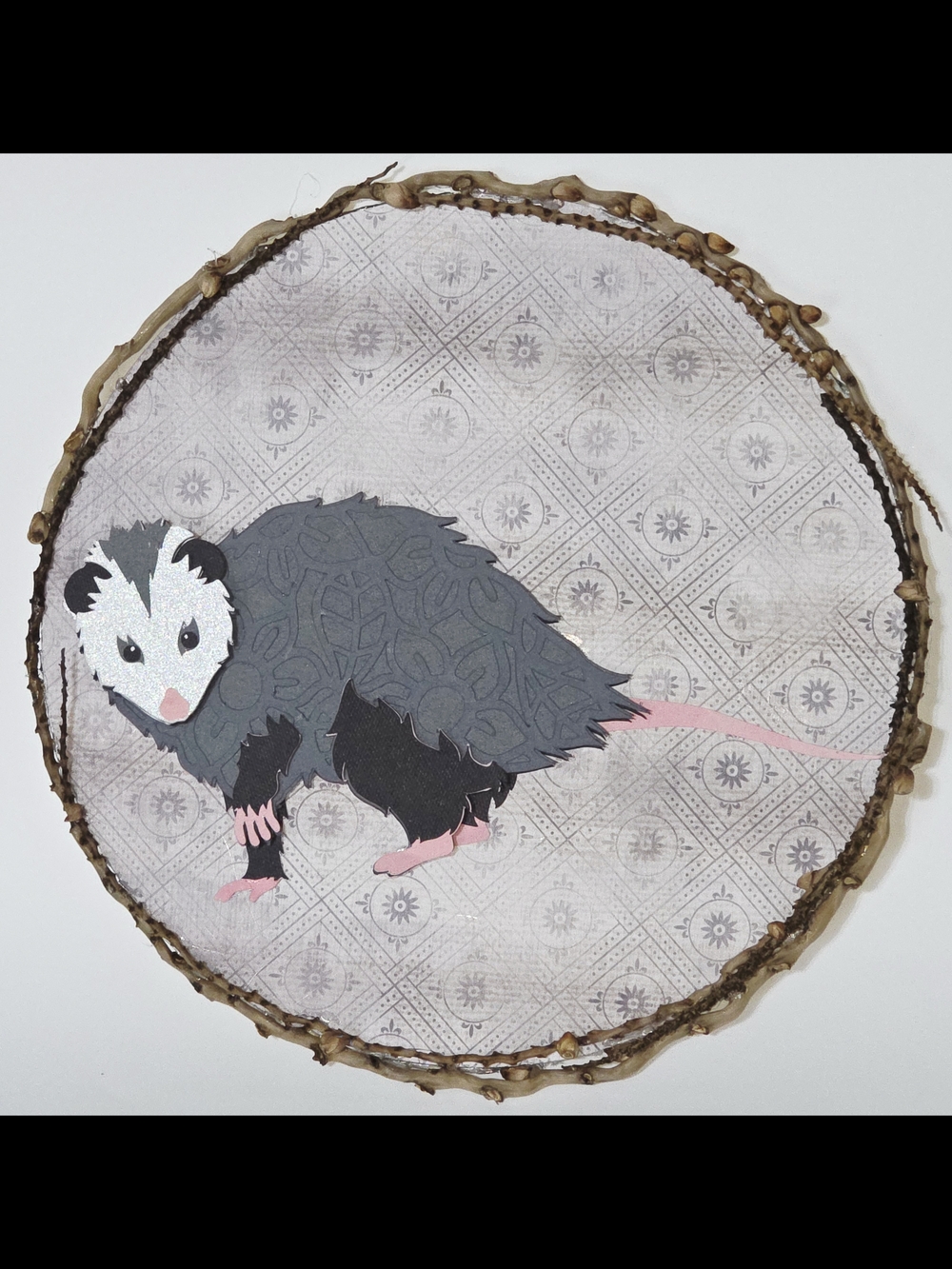 Handcrafted Opossum Wall Art (Includes 50% Donation)